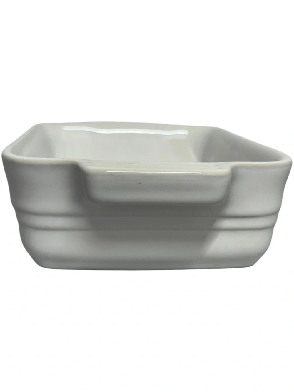 Le Creuset Small White Rectangular Baking Dish with Handles